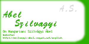 abel szilvagyi business card