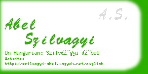 abel szilvagyi business card